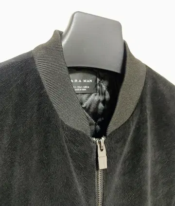 새상품급 ZARA MAN 블랙 스웨이드 봄버 자켓