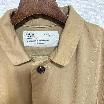 HARVESTY 스텐카라 코트 베이지
