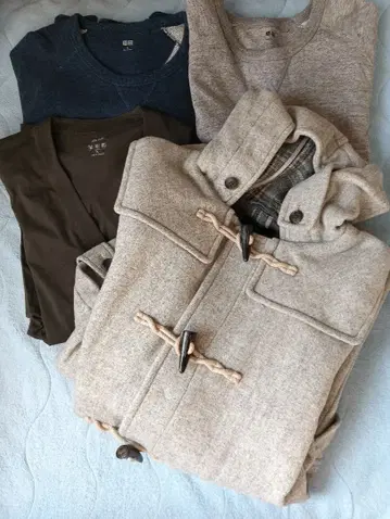 유니클로 XL 빅 사이즈 4점 코트 상의 가디건 새상품급 남성용