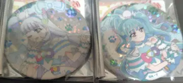 와, 프리큐어 블루젬 홀로그램 캔 배지 고양이 팀 세트