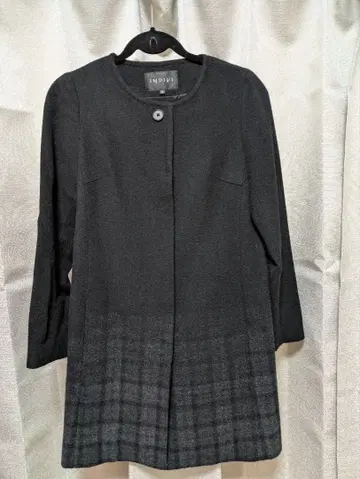 INDIVI 블랙 울 코트