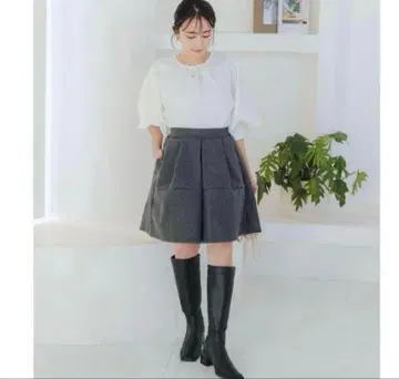 고베 레터스 푸치레 페이크 울 큐롯