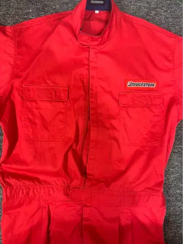 BRIDGESTONE 레드 오버롤 긴팔