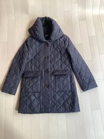 새상품 미사용 여성용 퀼팅 코트/자켓 다크 네이비