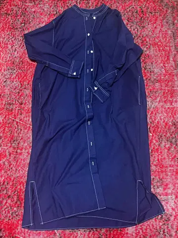 ReMUJI 네이비 나염 원피스 겉옷 xs-s 무인양품 리무지