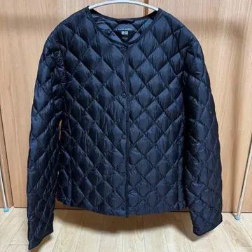 유니클로/퍼프 테크 퀼팅 자켓/웜 패디드 블랙 L 사이즈