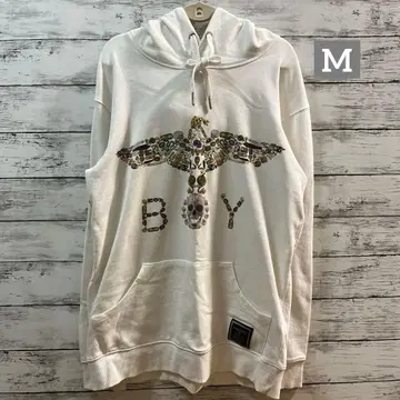 BOY LONDON 보이 런던 후드티 화이트 이글 해골 M