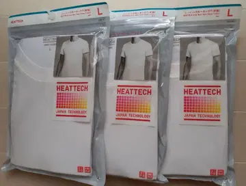 유니클로 히트텍 크루넥 T 화이트 L 3개 세트