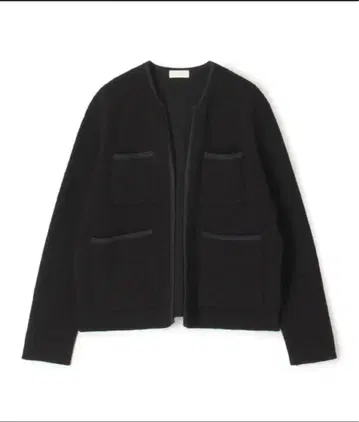 Ballsey 울 나일론 부클레 프론트 오픈 가디건