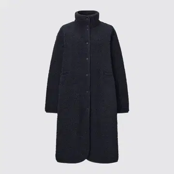 [ 거의 미사용 ] UNIQLOC 보아 플리스 스탠드 카라 코트 블랙 M
