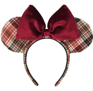 디즈니 미니 리본 체크 머리띠
