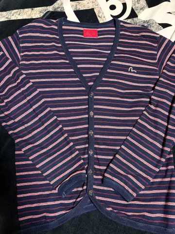 레어 새상품급! EVISU 에비수 인디고 염색 가디건 사이즈 38