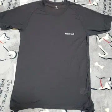 mont-bell 블랙 슈퍼 메리노울 티셔츠