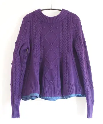 sacai luck 페플럼 니트 퍼플 사이즈 1