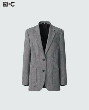 UNIQLO :C 트위드 오버 사이즈 자켓 헤링본 S 사이즈
