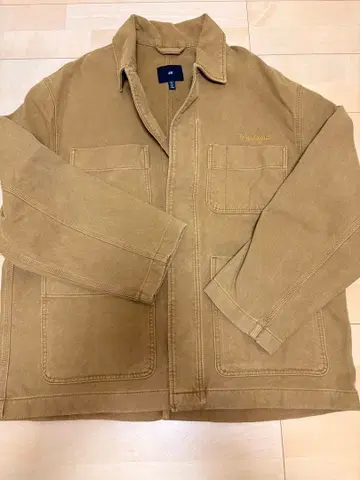 H&M 베이지 커버올 포켓 S 사이즈 루즈핏 워크 자켓
