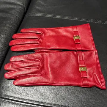 Roberta 빨간색 램 가죽 그로브