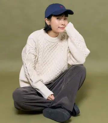 FREAK'S STORE 믹스 케이블 크루넥 니트