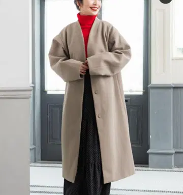 coca 오버 사이즈 코트 베이지