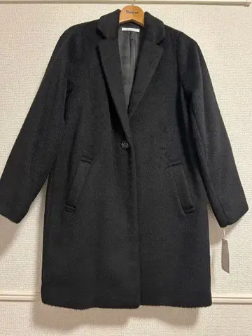 M.deux 블랙 체스터 코트