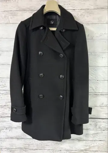 FRAMeWORK 피 코트 캐시미어 울 하프 코트 더블 블랙