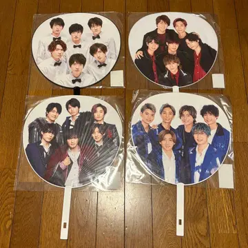 [비닐 미개봉] SixTONES 집합 부채 4개 세트