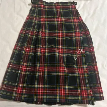 영국제 체크 스커트 플리츠 스커트 랩 스커트