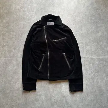 grunge velour gimmick jacket y2k black