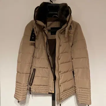 베이지 후드 부착 다운 자켓 ZARA