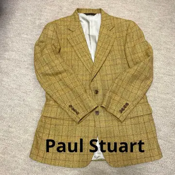 Paul Stuart 베이지 계열 체크 테일러드 자켓 M