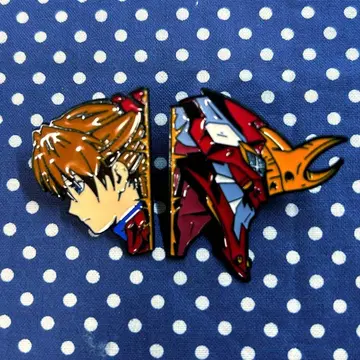 에반게리온 EVANGELION 아스카 2호기 핀 배지 세트 새상품