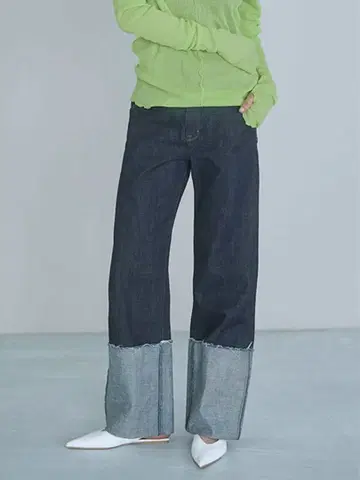 [ 새상품급 ] MECRE 롤업 데님 M