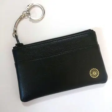 [ 새상품 ] 황궁 동전 지갑 블랙 국화 문양 천연 가죽
