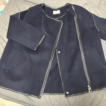 SALT+ 네이비 울 코트 38