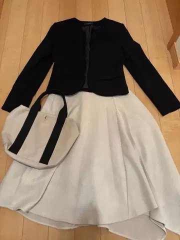 VIS 비대칭 스커트 코디