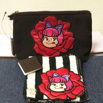 ANNA SUI 페코라 콜라보 파우치 세트