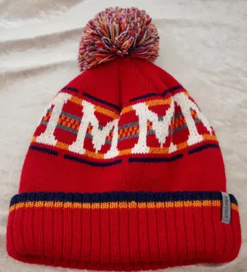 [ 컨디션 최상 ] Marmot 마모트 빨간색 니트 모자 비니 폼폼 포함