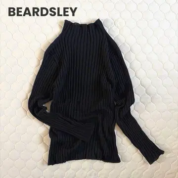 [ 새상품급 ] BEARDSLEY 캐시미어 실크 리브 니트 블랙