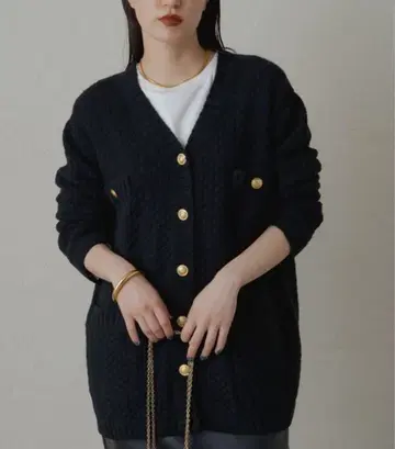 라운지 드레스 Loungedress 트위드 가디건