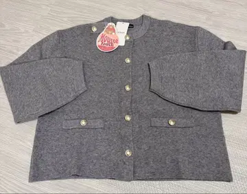 RANAN 골드톤 버튼 니트 가디건