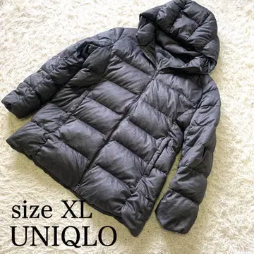 유니클로 스트레치 다운 코트 XL 그레이 다운