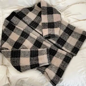 라디에이트(스콧 클럽) 체크 무늬 코트