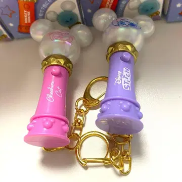 디즈니 스토어 시크릿 응원봉 키체인 2개 세트 스티치