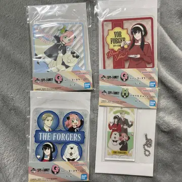 스파이 패밀리 아크릴 키링 코스터 4개 세트