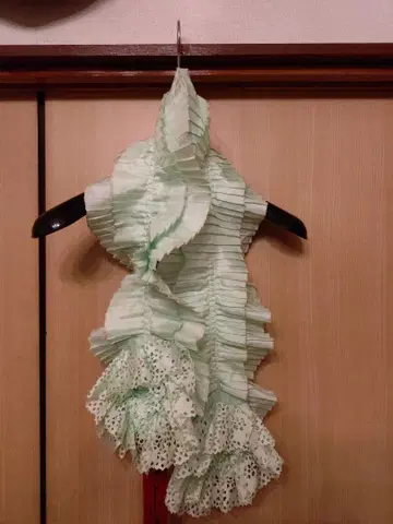 새상품 노코 오노 민트 그린 프릴 스톨