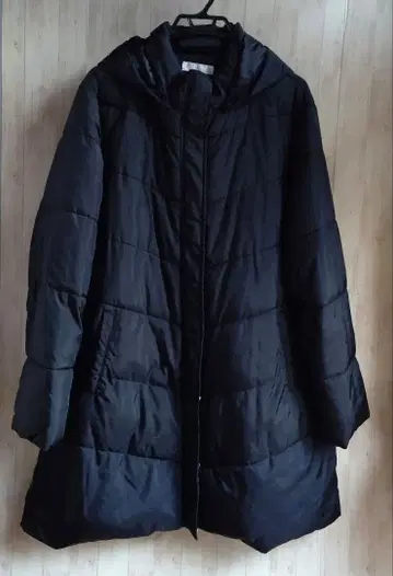 Y2K 후드 부착 다운 자켓 다운 코트 블랙 5L