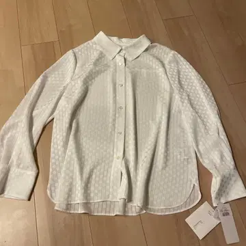 Rochas 화이트 체크 무늬 긴팔 셔츠 13호