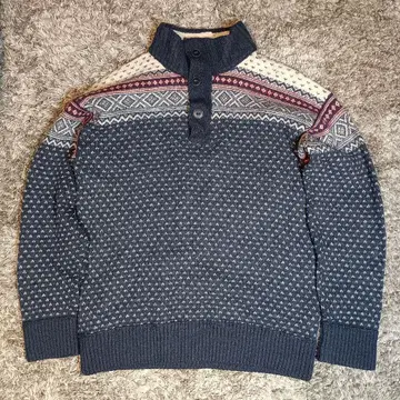 Eddie Bauer 노르딕 무늬 하프 지퍼 니트 LL