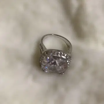 실버 오벌 컷 반지 사이즈 14호 중지 검지