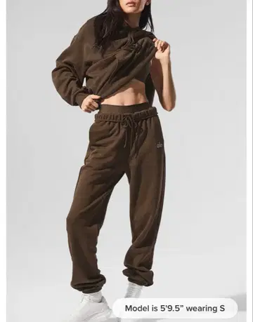 alo 에스프레소 스웨트 팬츠 & 후디 세트